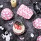 300Pcs Halloween Cupcake Liners Pink Ghost Baking Cups Wrappers Greaseproof Muffin Liners for Halloween Party Supplies